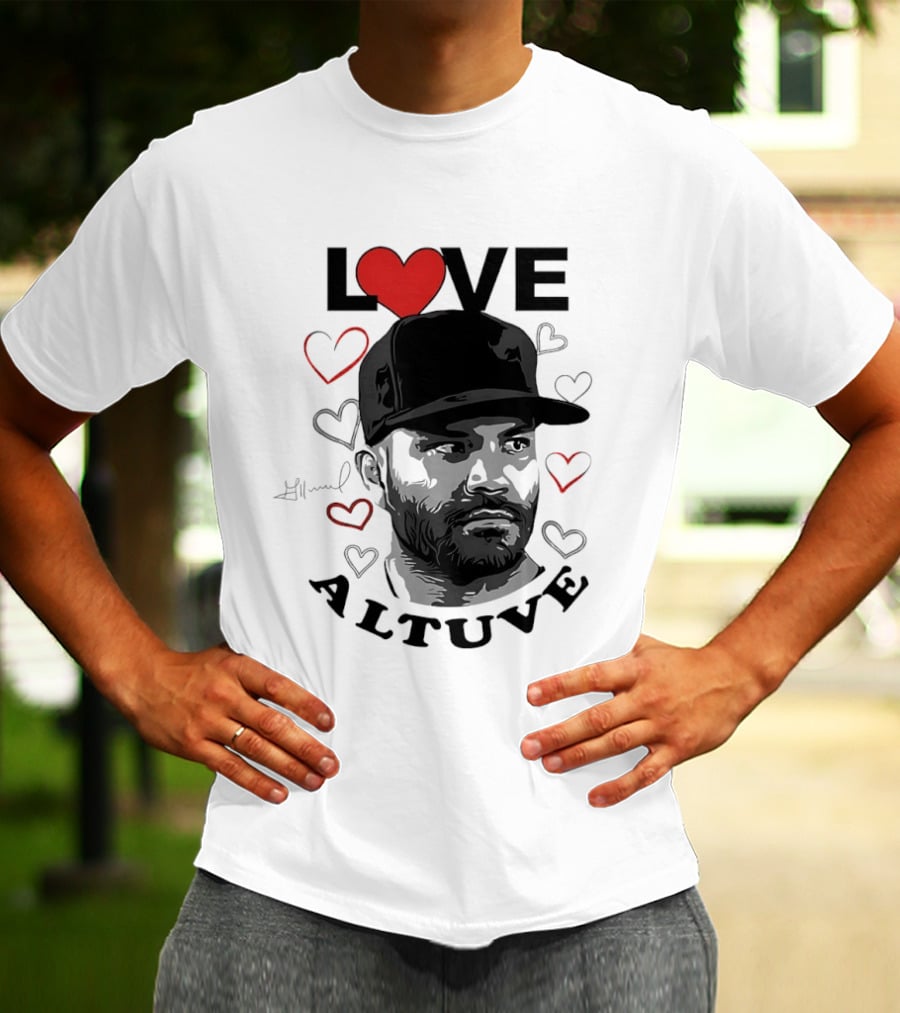 Love Altuve Houston Baseball Heart T-Shirt