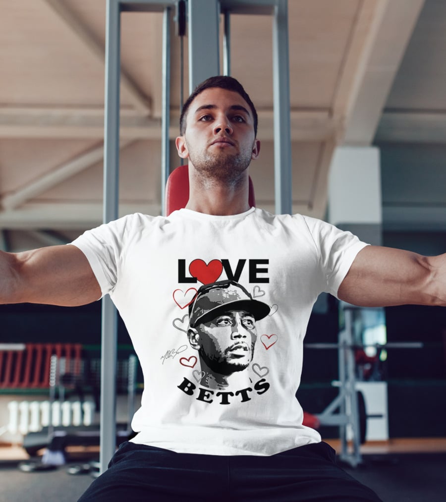 Love Betts Heart Baseball Los Angeles Dodgers Mookie T-Shirt