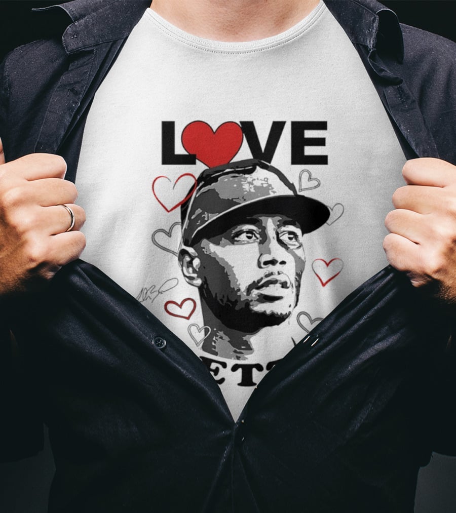 Love Betts Heart Baseball Los Angeles Dodgers Mookie T-Shirt