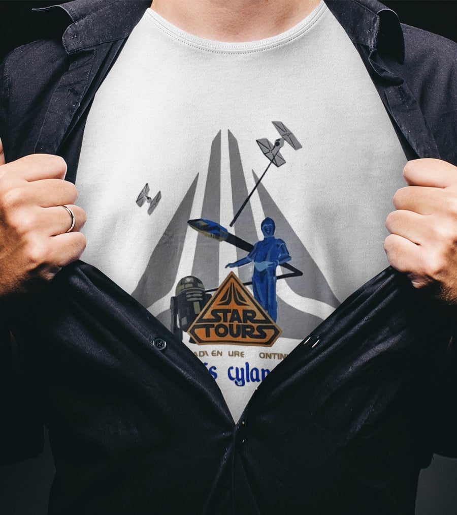 Star Tours The Adventures Continue Disneyland C 3PO R2 D2 T-Shirt