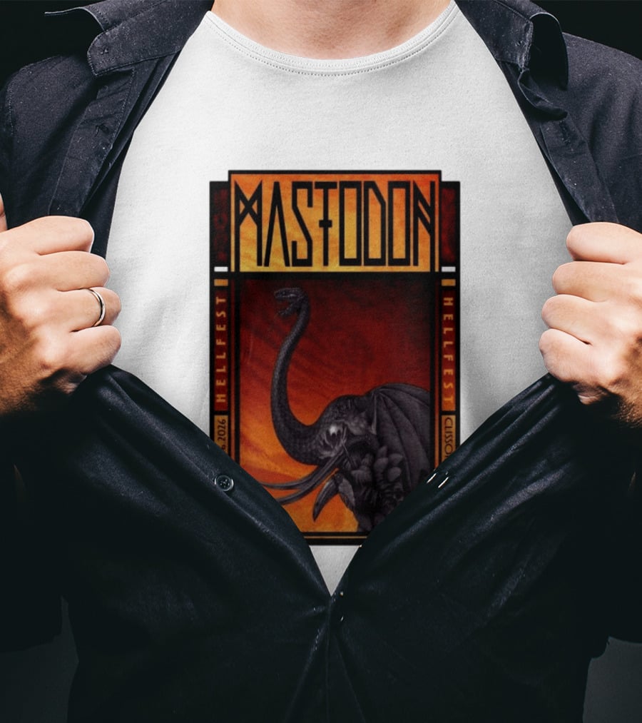 Mastodon Hellfest Clisson France June 19 2026 Dragon T-Shirt