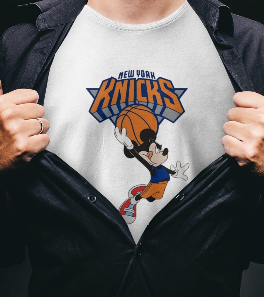 Mickey Mouse NBA New York Knicks Basketball Player Disney T-Shirt