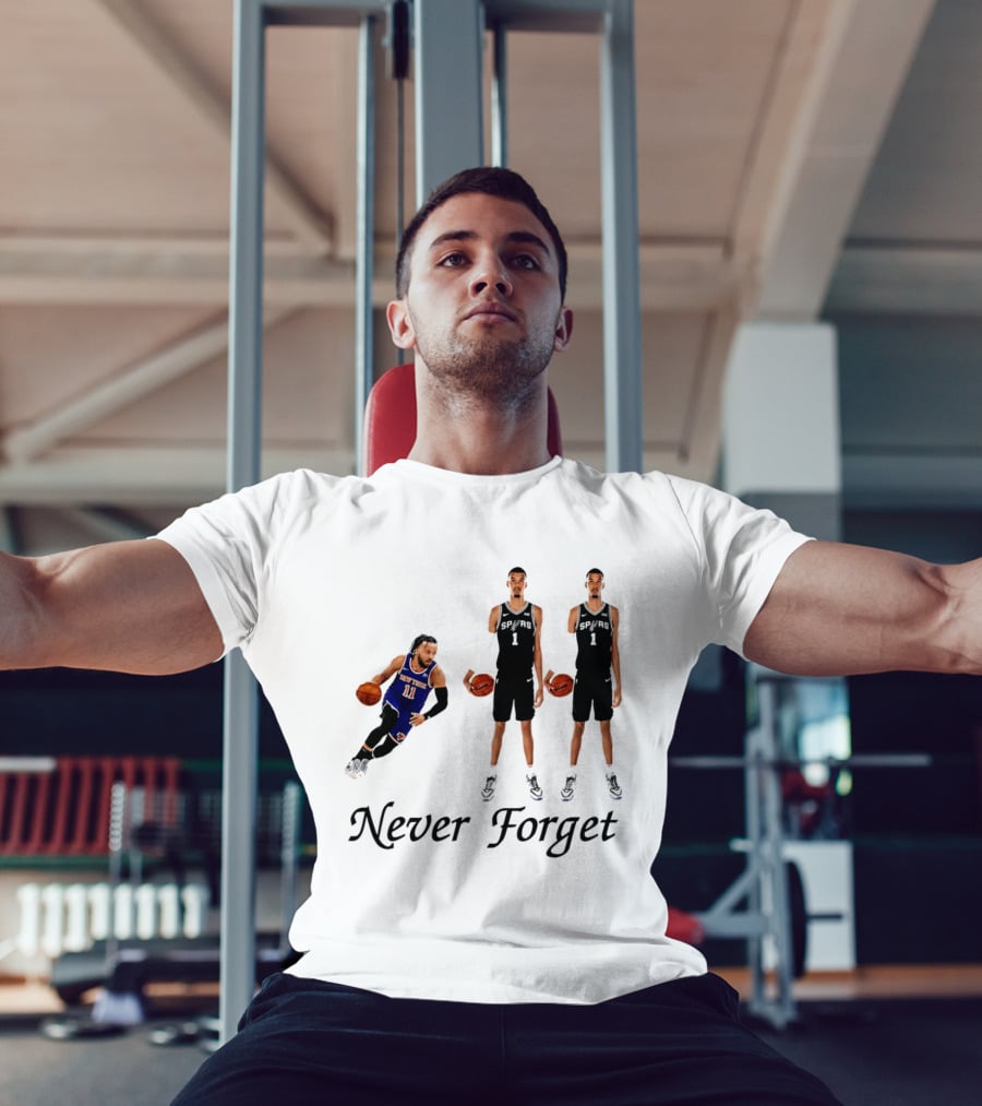 Jalen Brunson 11 Victor Wembanyama 1 Never Forget T-Shirt