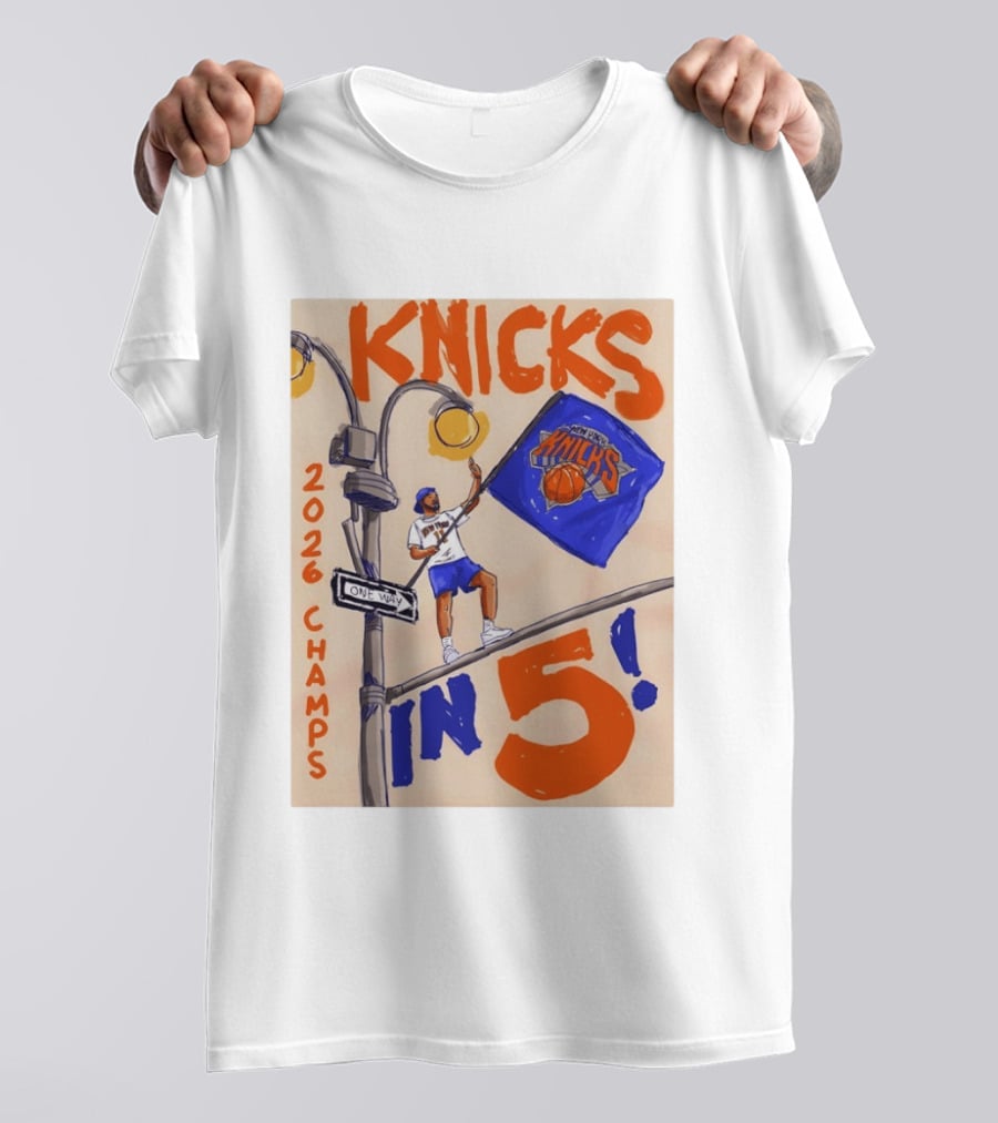 Jalen Brunson New York Knicks 2026 Champs Knicks In 5 Basketball Team T-Shirt