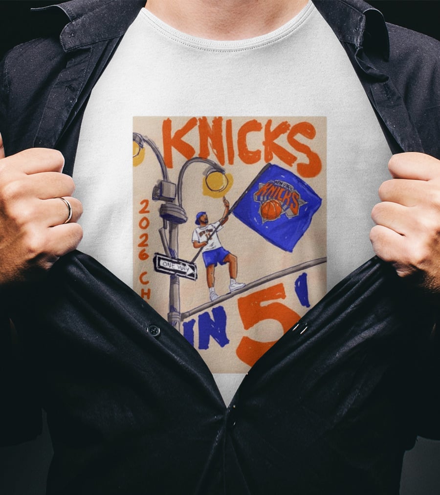 Jalen Brunson New York Knicks 2026 Champs Knicks In 5 Basketball Team T-Shirt