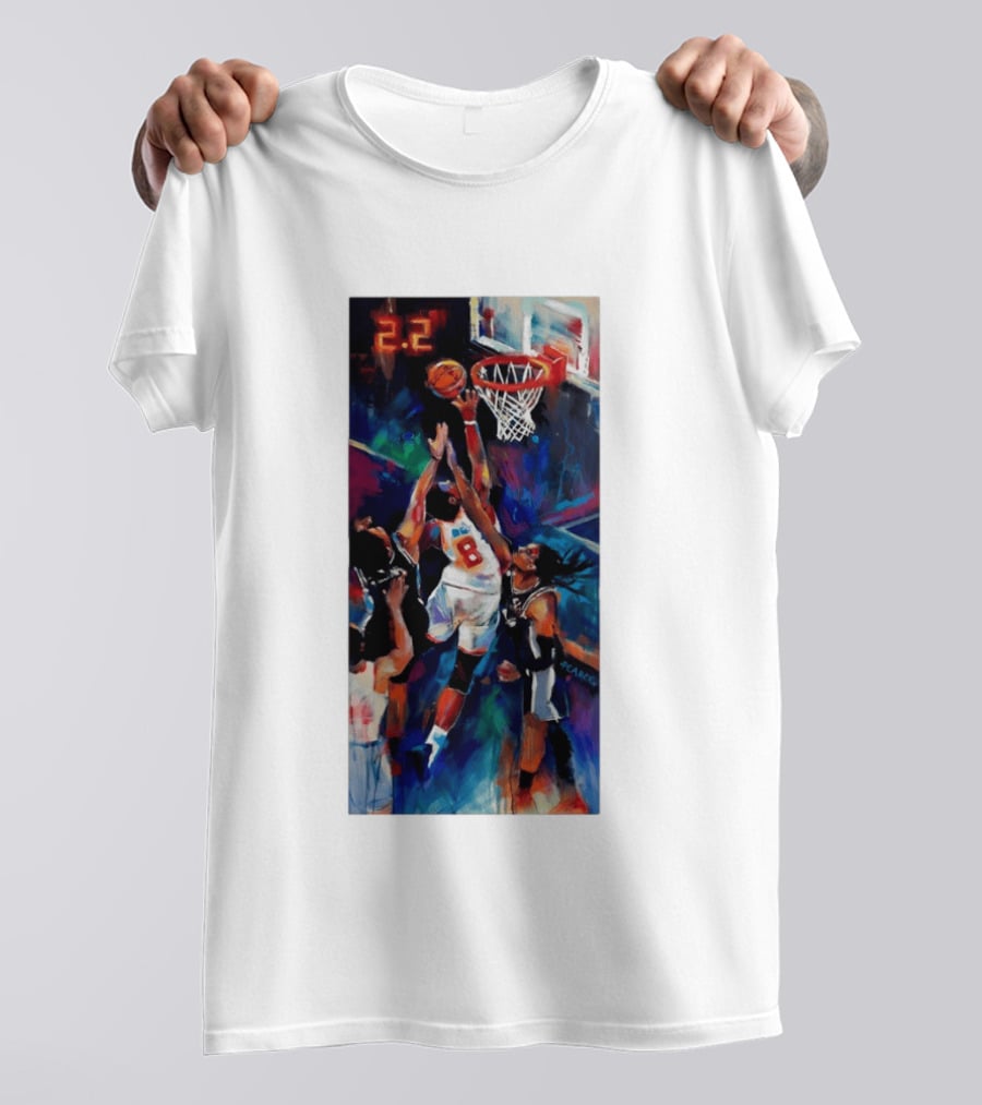 OG Anunoby Tip In 2.2 New York Knicks NBA Basketball Player Action T-Shirt