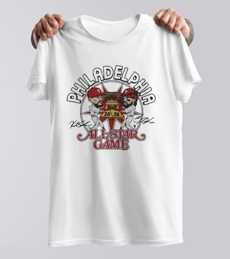 Philadelphia Phillies Bryce Harper Kyle Schwarber 2026 All Star Game T-Shirt