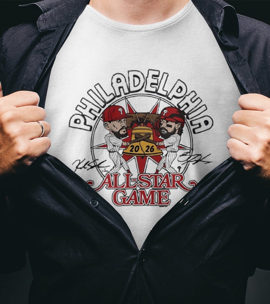 Philadelphia Phillies Bryce Harper Kyle Schwarber 2026 All Star Game T-Shirt