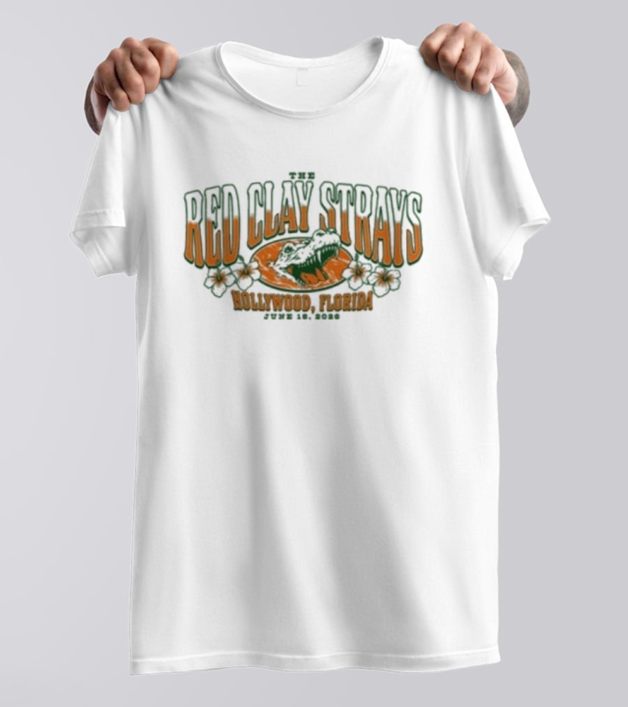 Red Clay Strays June 18 2026 Tour Hollywood Florida T-Shirt