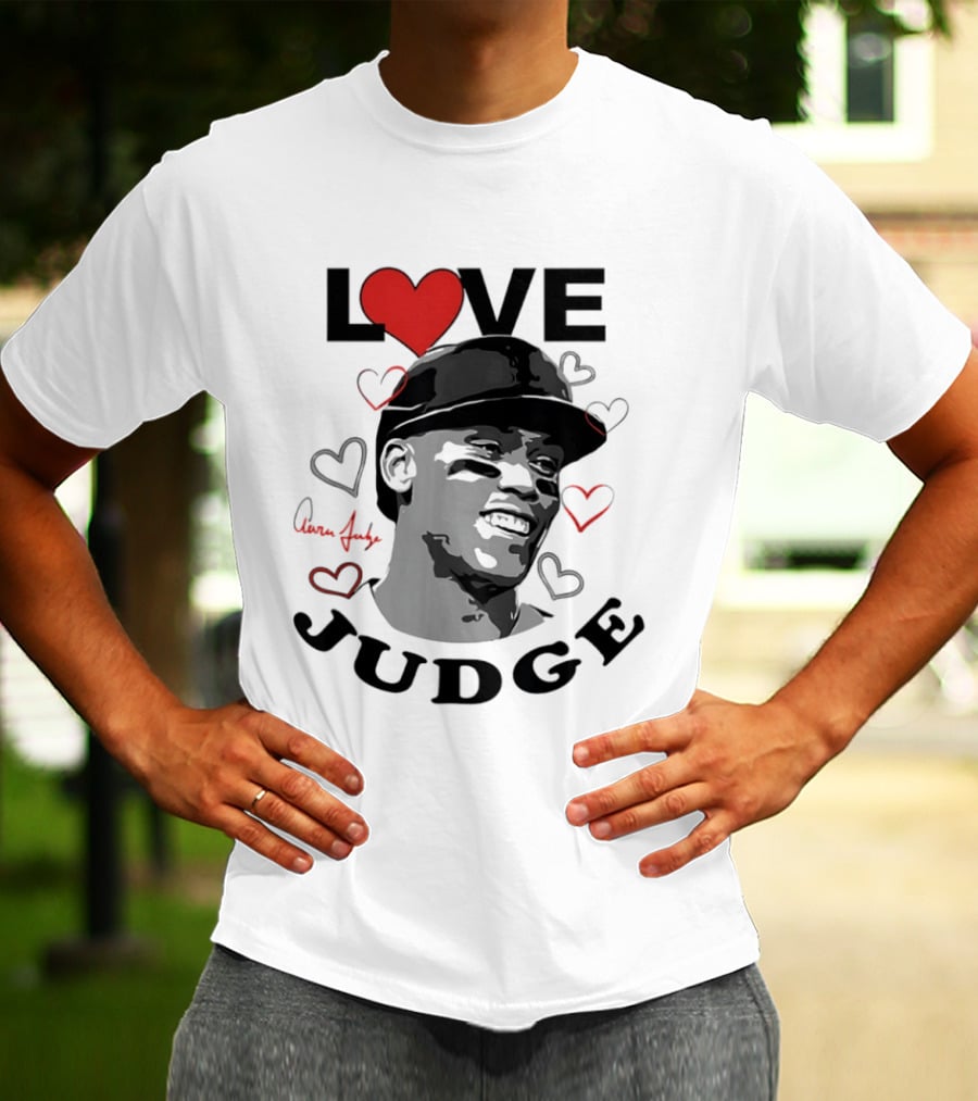 Love Aaron Judge New York Yankees Heart T-Shirt