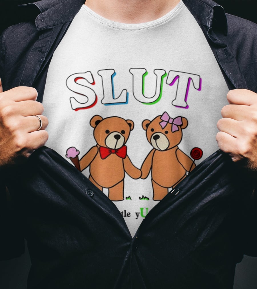 SLUT Sharing Little Yummy Treats Teddy Bears Ice Cream And Lollipop T-Shirt
