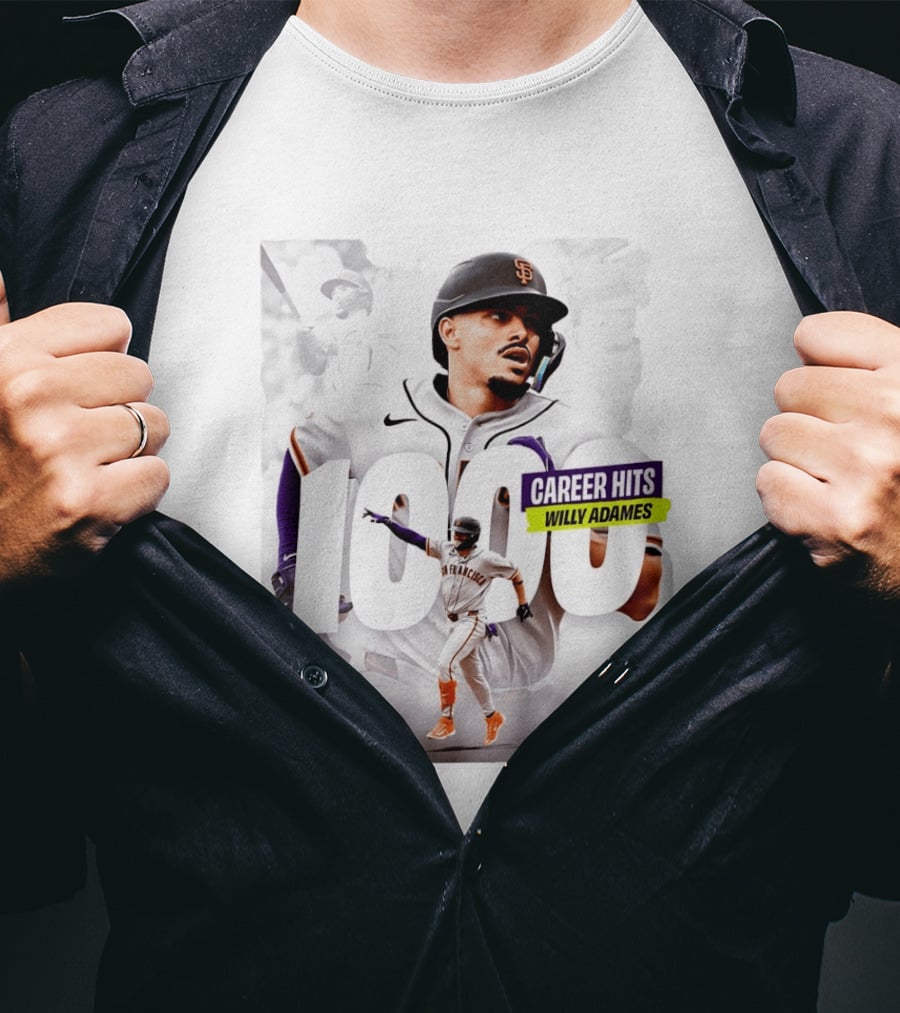 Willy Adames 1000 Career Hits San Francisco T-Shirt