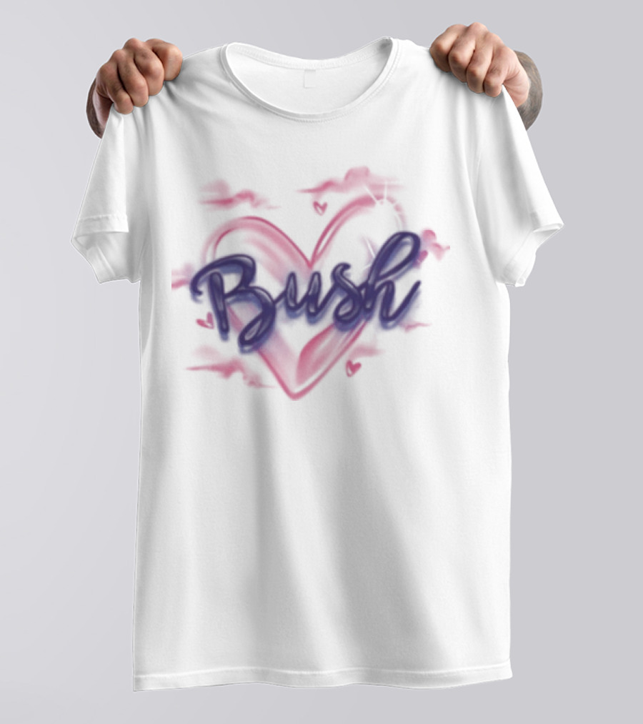 Bush Heart Graffiti Red And Blue T-Shirt