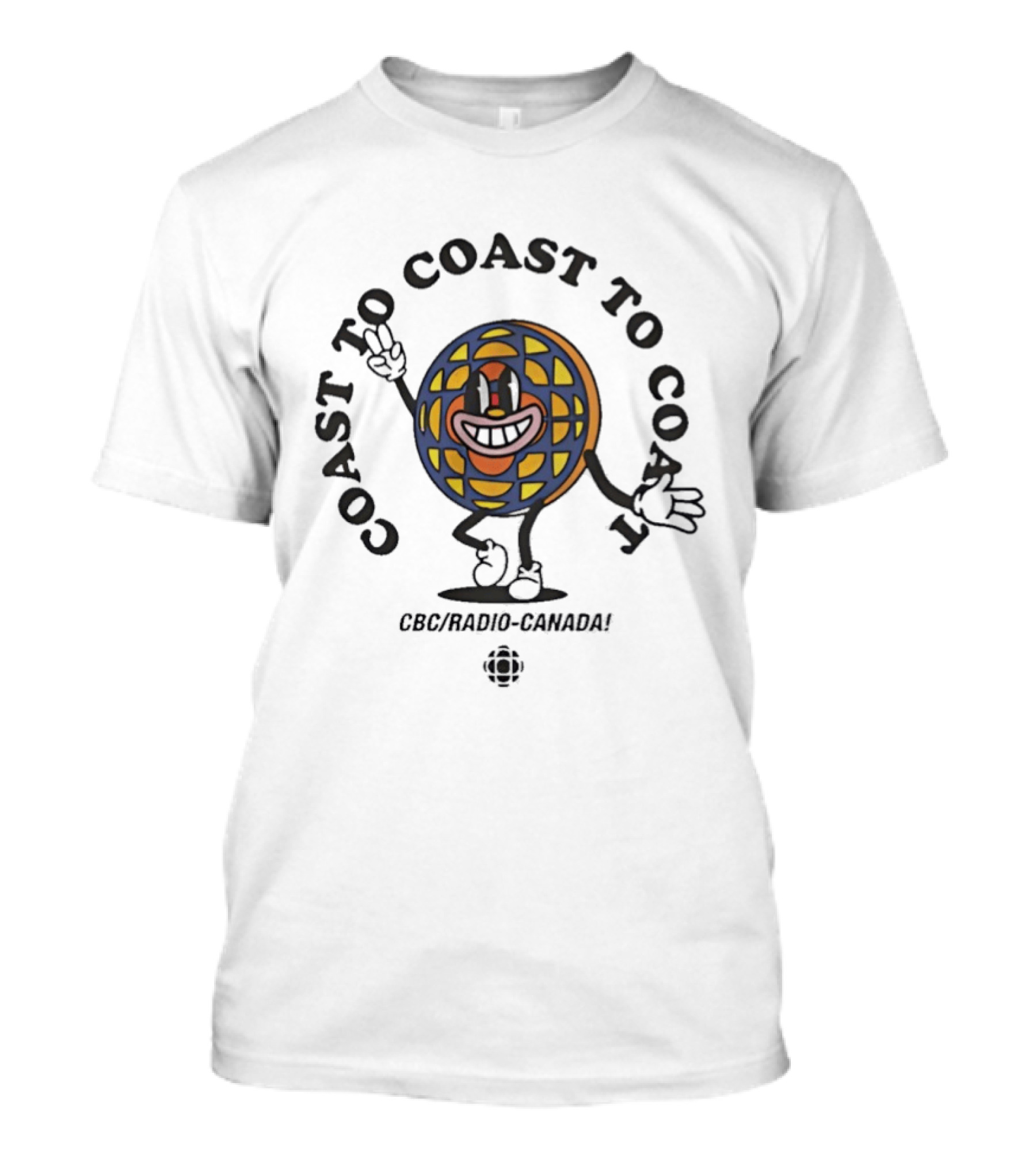 Coast To Coast To Coast CBC Radio Canada Character With Peace Sign T-Shirt