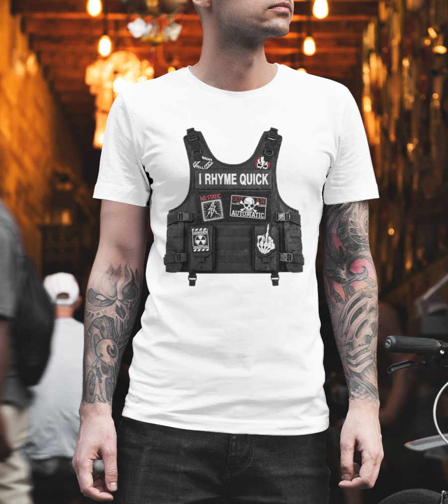 Hellbent Records I Rhyme Quick No Static Got An Automatic Danger Addiction T-Shirt