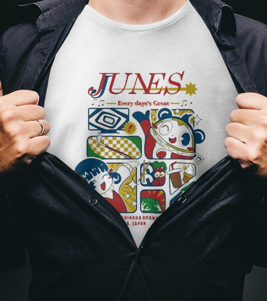 Junes Every Day's Great Nanako Dojima Teddie Persona 4 Inaba Japan Yasoinaba T-Shirt