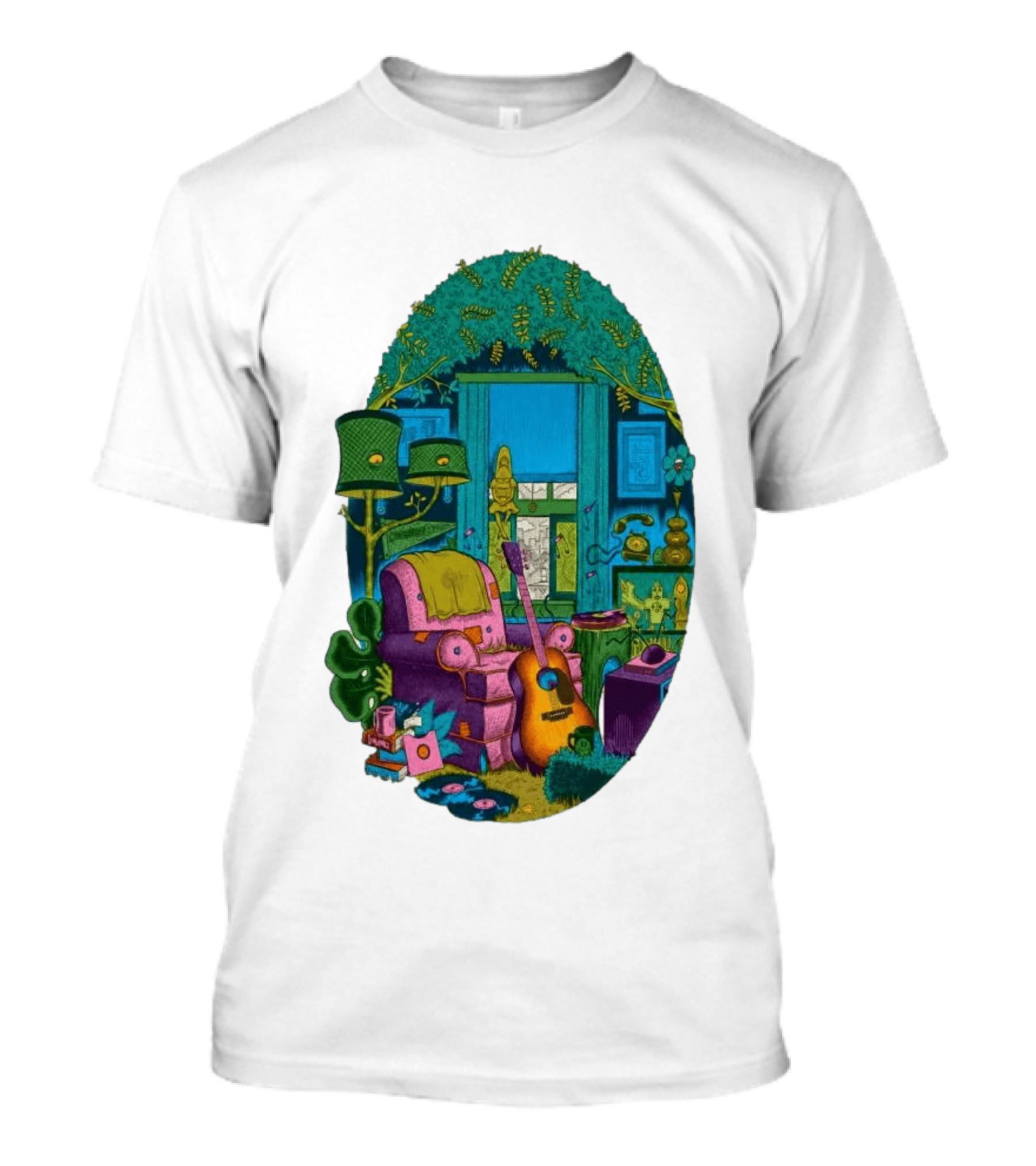 Trey Anastasio June 20 2026 Kleinhans Music Hall Buffalo NY Concert Acoustic Guitar Retro Living Room Aesthetic T-Shirt