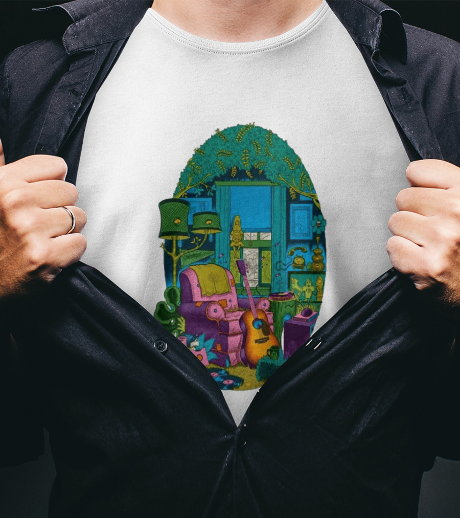 Trey Anastasio June 20 2026 Kleinhans Music Hall Buffalo NY Concert Acoustic Guitar Retro Living Room Aesthetic T-Shirt