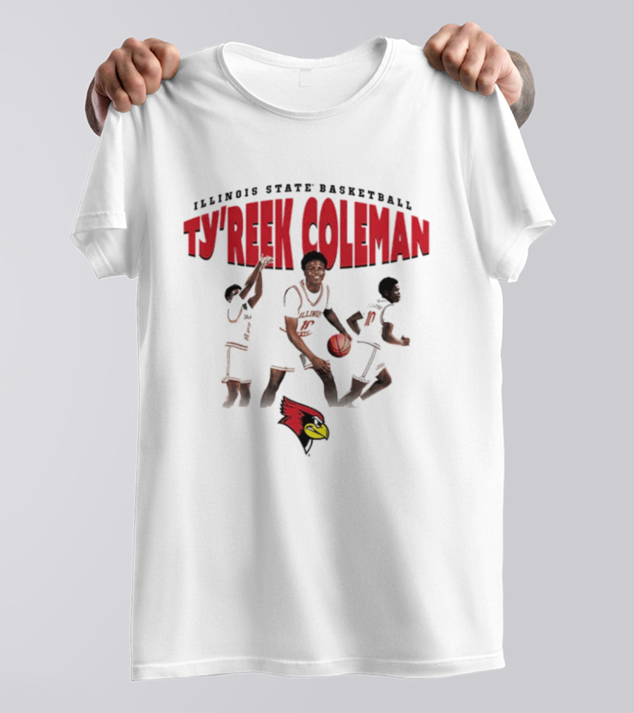 Illinois State Basketball Ty'Reek Coleman Redbirds T-Shirt