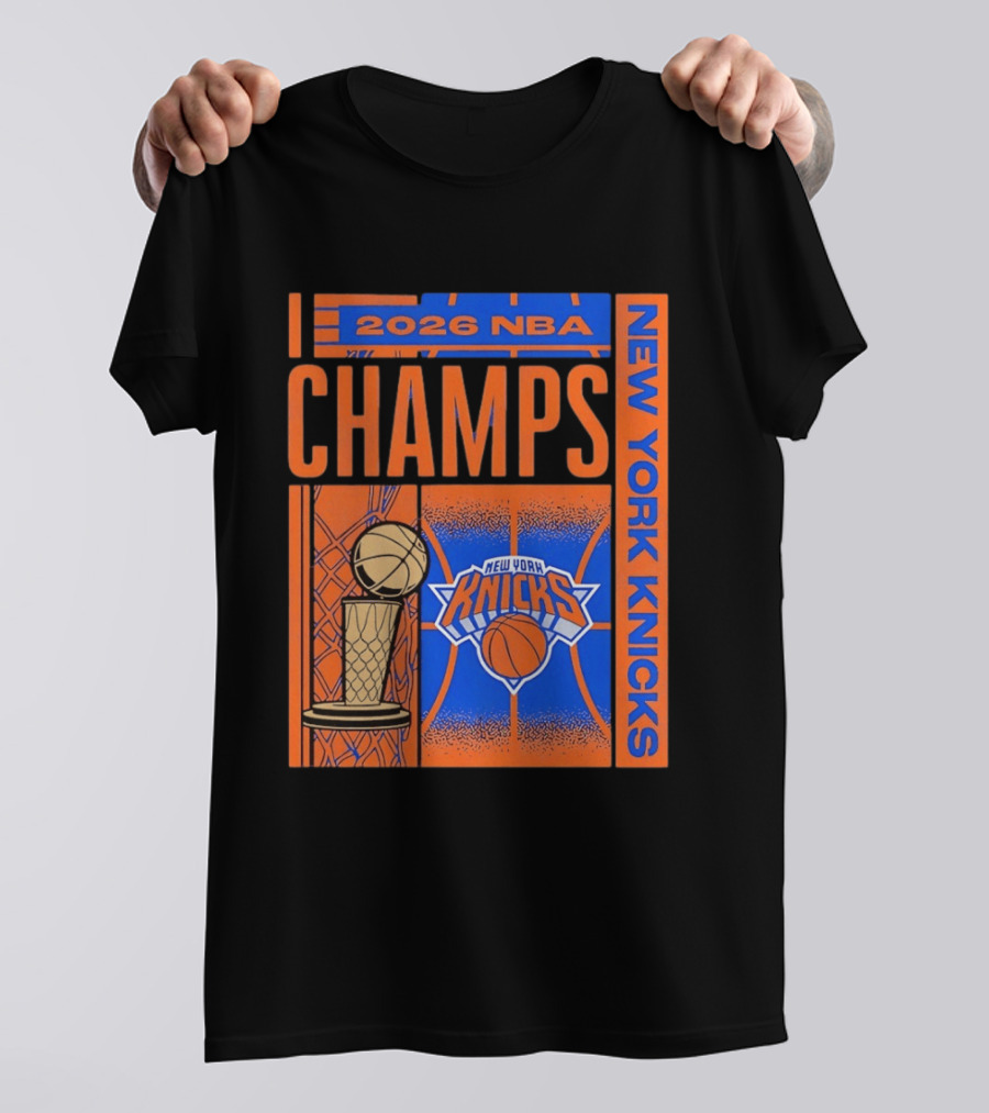 2026 NBA Champs New York Knicks Basketball Trophy T-Shirt