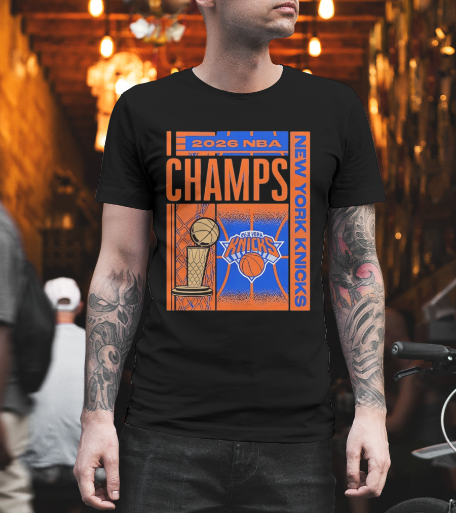 2026 NBA Champs New York Knicks Basketball Trophy T-Shirt