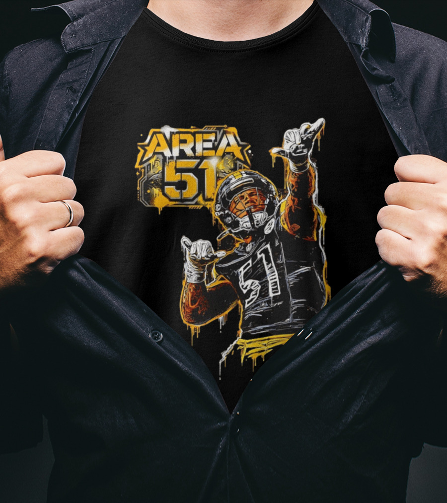 Area 51 Nick Herbig Pittsburgh Steelers Player Football 51 T-Shirt