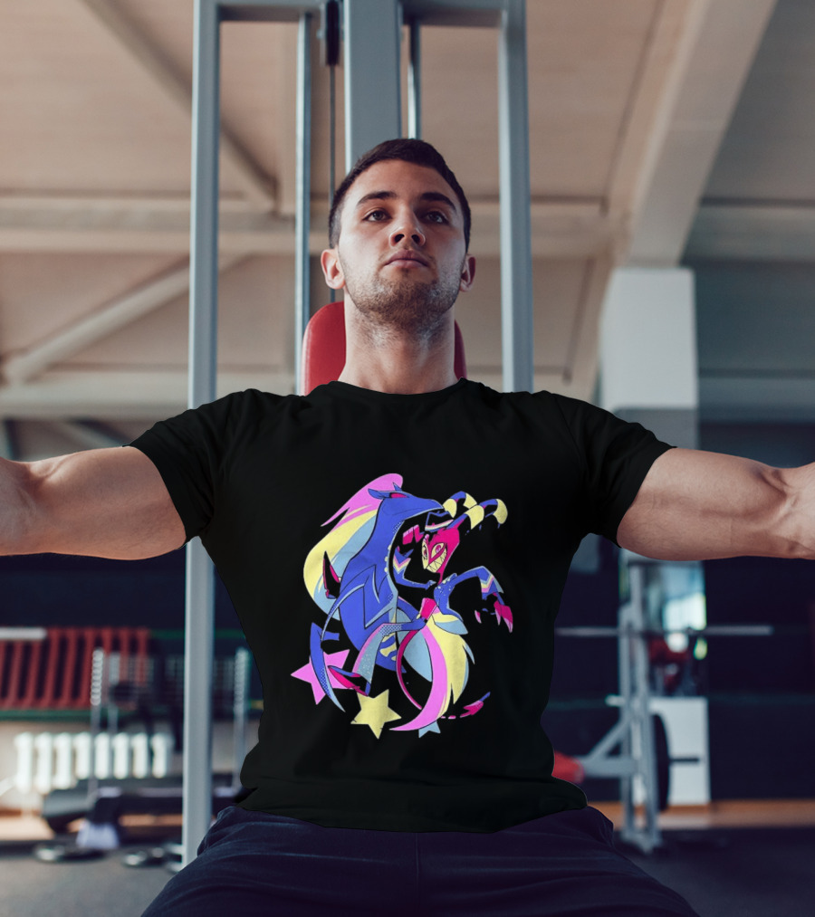 Blitz And Stolas Helluva Boss Neon Aesthetic Stars T-Shirt