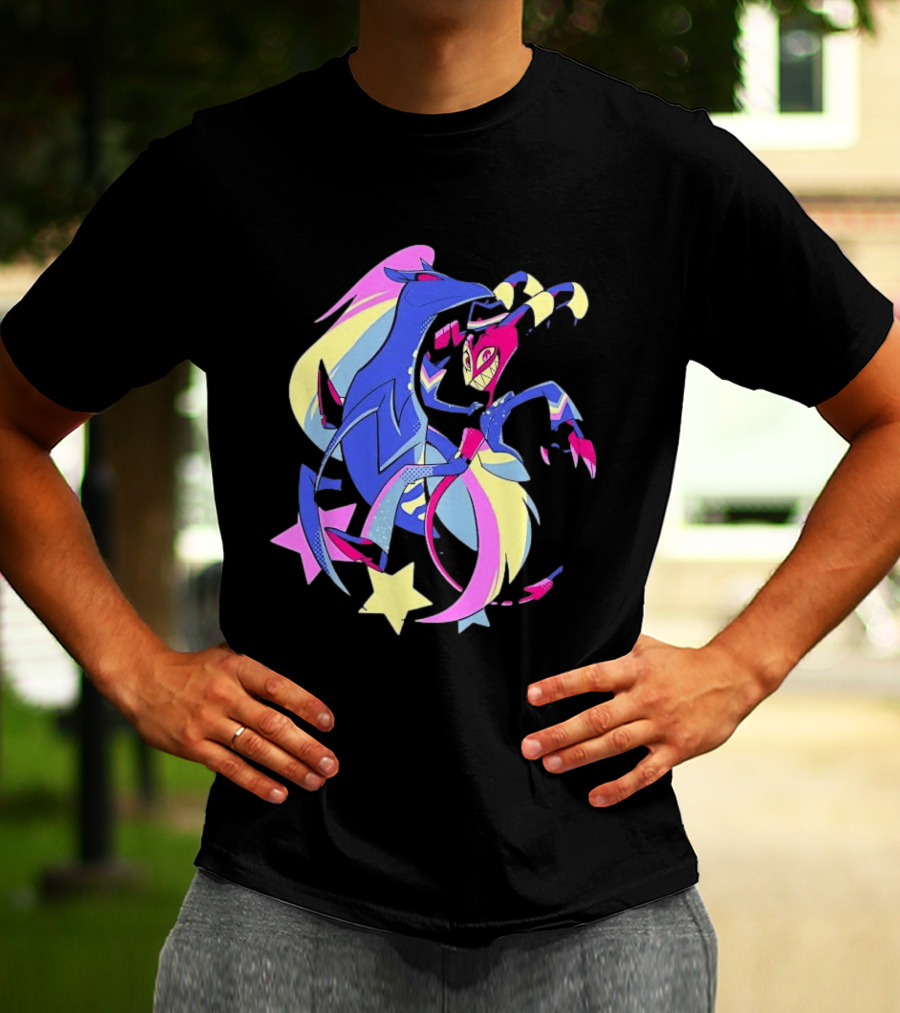 Blitz And Stolas Helluva Boss Neon Aesthetic Stars T-Shirt