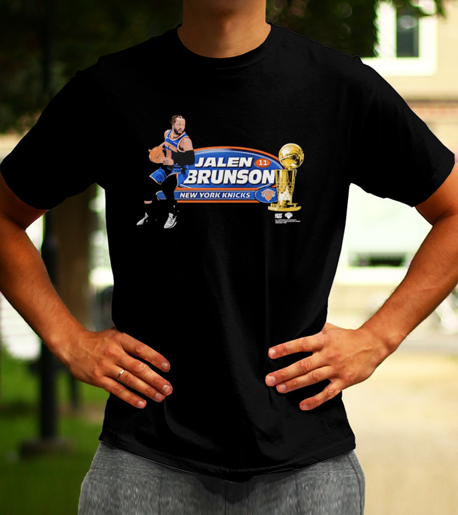 Jalen Brunson Burner 11 New York Knicks NBA Trophy T-Shirt