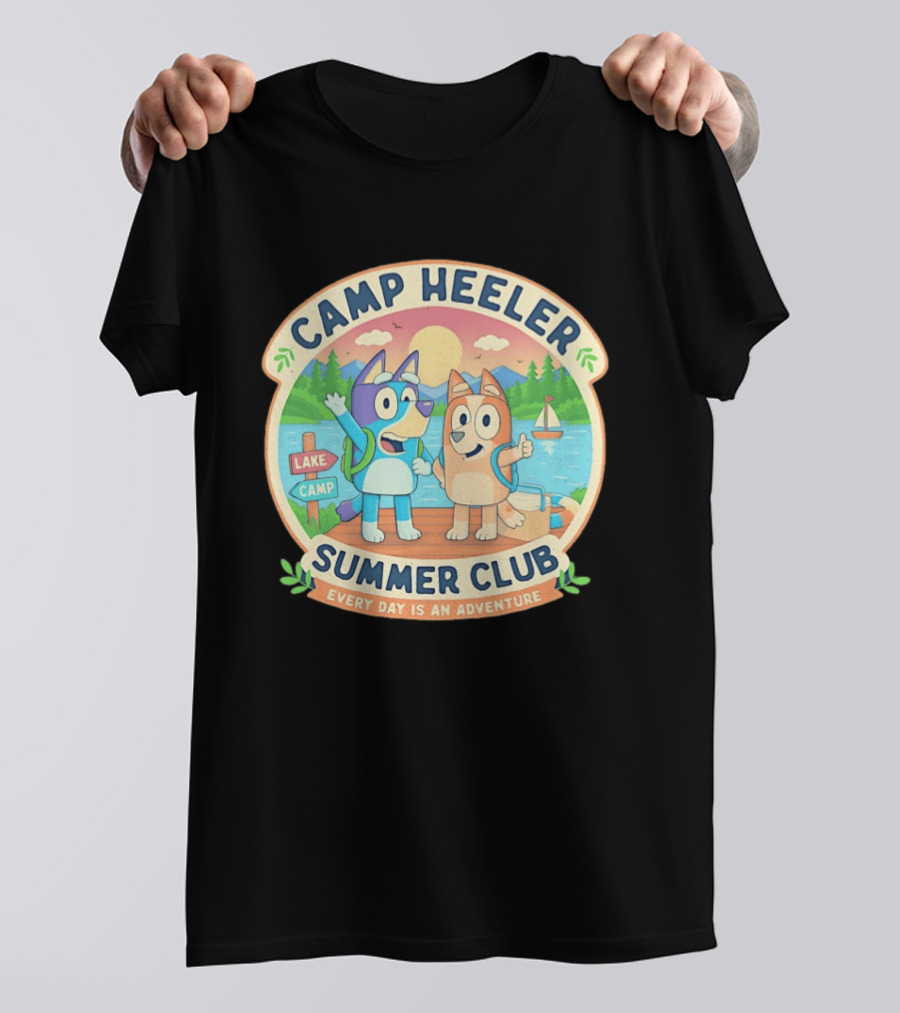 Camp Heeler Summer Club Every Day Is An Adventure Lake Camp Fun T-Shirt