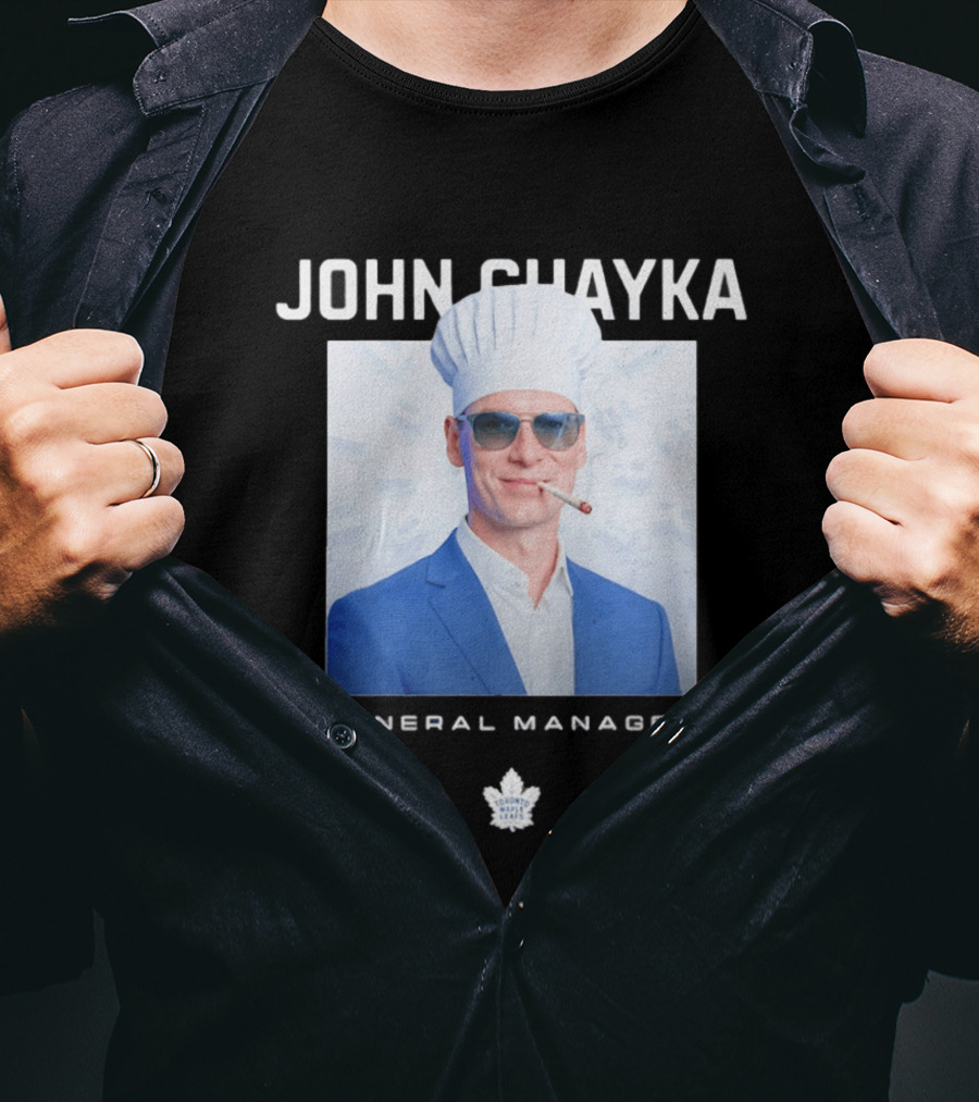 John Chayka Toronto Maple Leafs General Manager Chef Hat Smoking T-Shirt