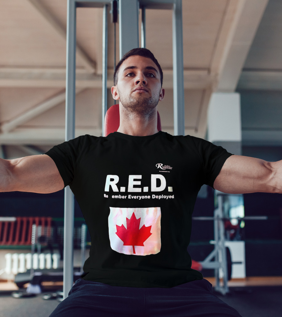 R.E.D. Remember Everyone Deployed Canadian Maple Leaf T-Shirt