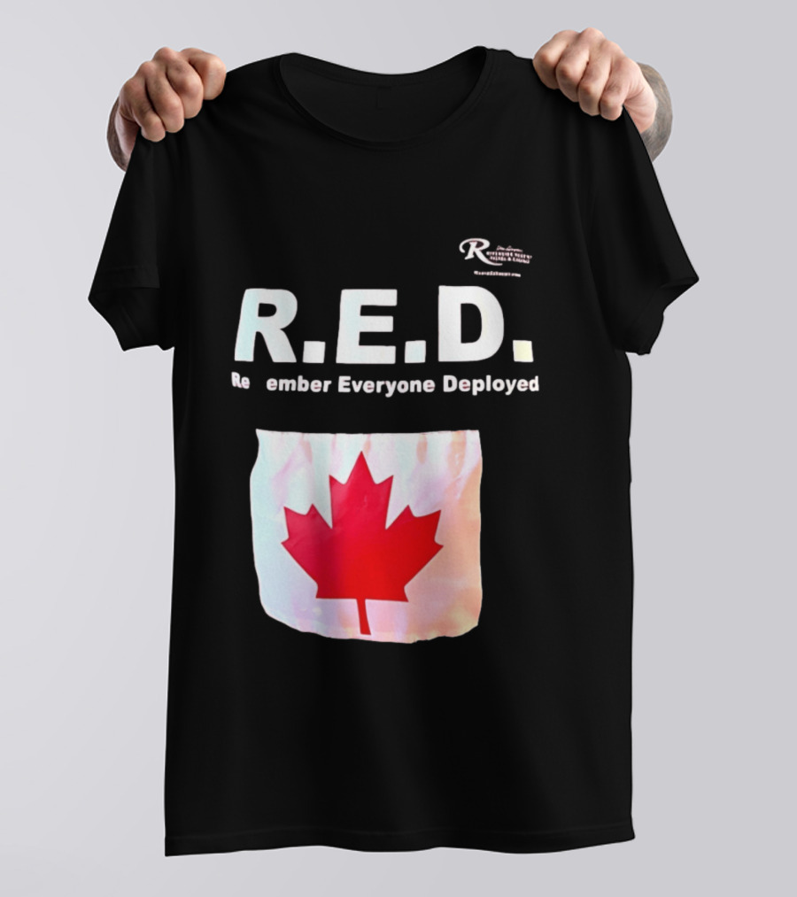 R.E.D. Remember Everyone Deployed Canadian Maple Leaf T-Shirt
