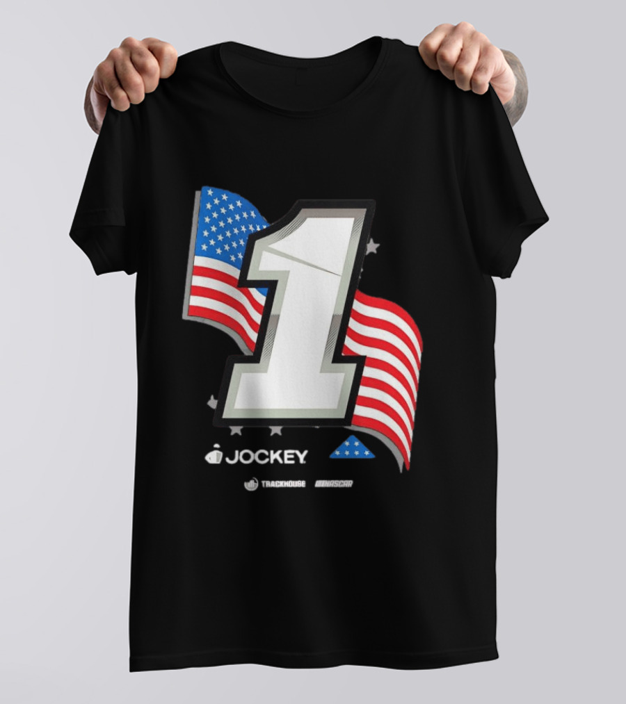 Ross Chastain 1 Jockey Folds Of Honor American Flag Trackhouse NASCAR Racing T-Shirt