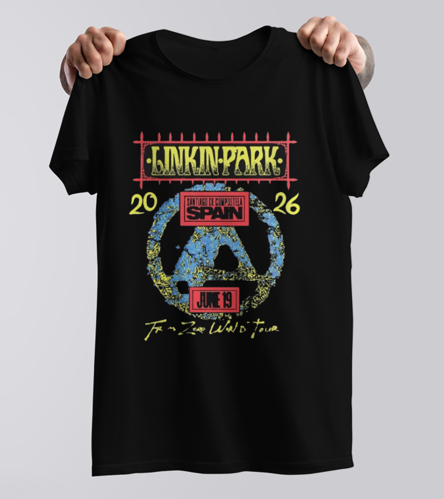 Linkin Park From Zero World Tour 2026 Santiago De Compostela Spain June 19 T-Shirt