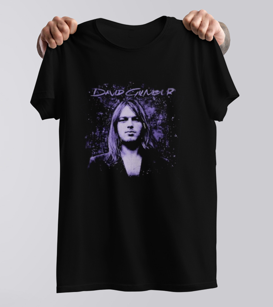 David Gilmour Young David Retro Psychedelic Music Legend Purple T-Shirt