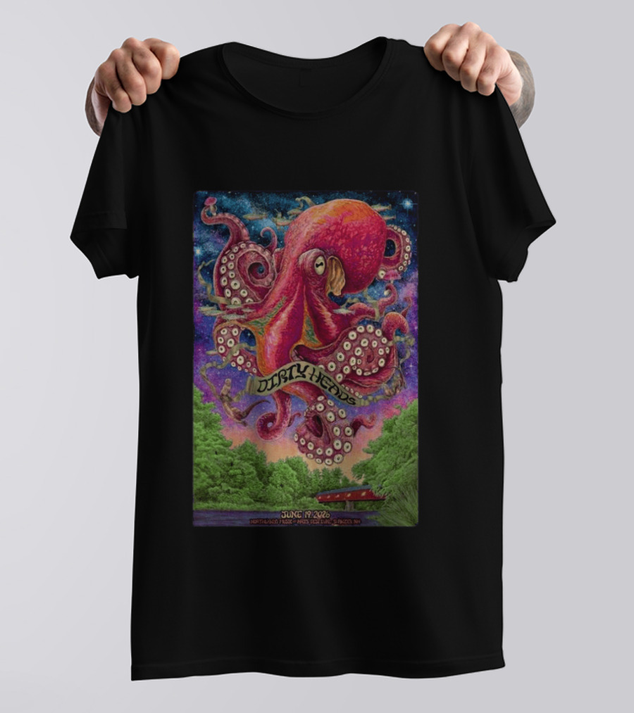Dirty Heads Northlands Music June 19 2026 Swanzey NH Octopus T-Shirt