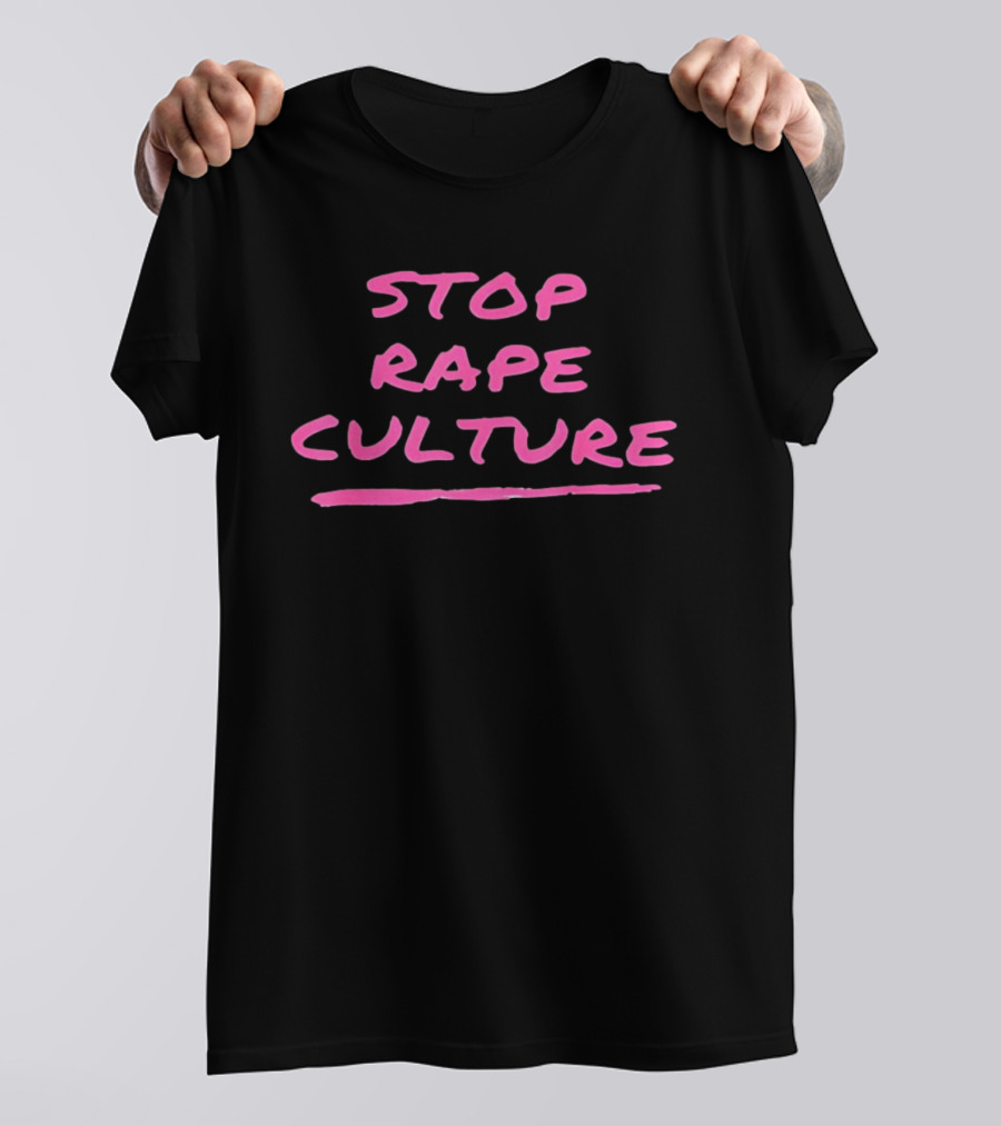 Stop Rape Culture Empowering Feminist Bold Pink T-Shirt