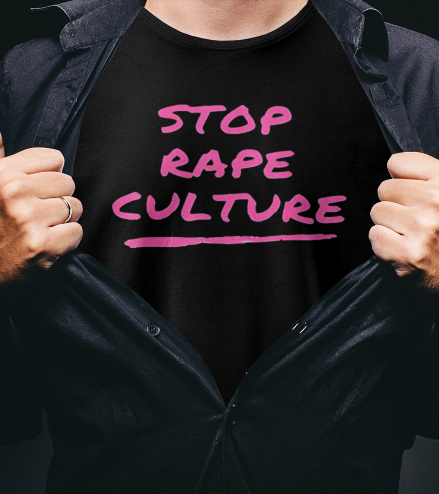 Stop Rape Culture Empowering Feminist Bold Pink T-Shirt