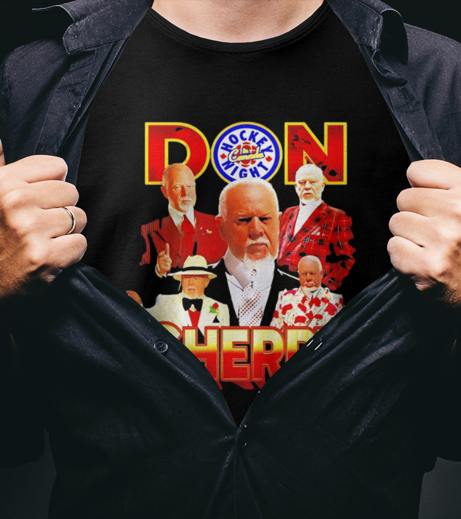 Don Cherry Iconic Suits Hockey Night In Canada Style Collection T-Shirt