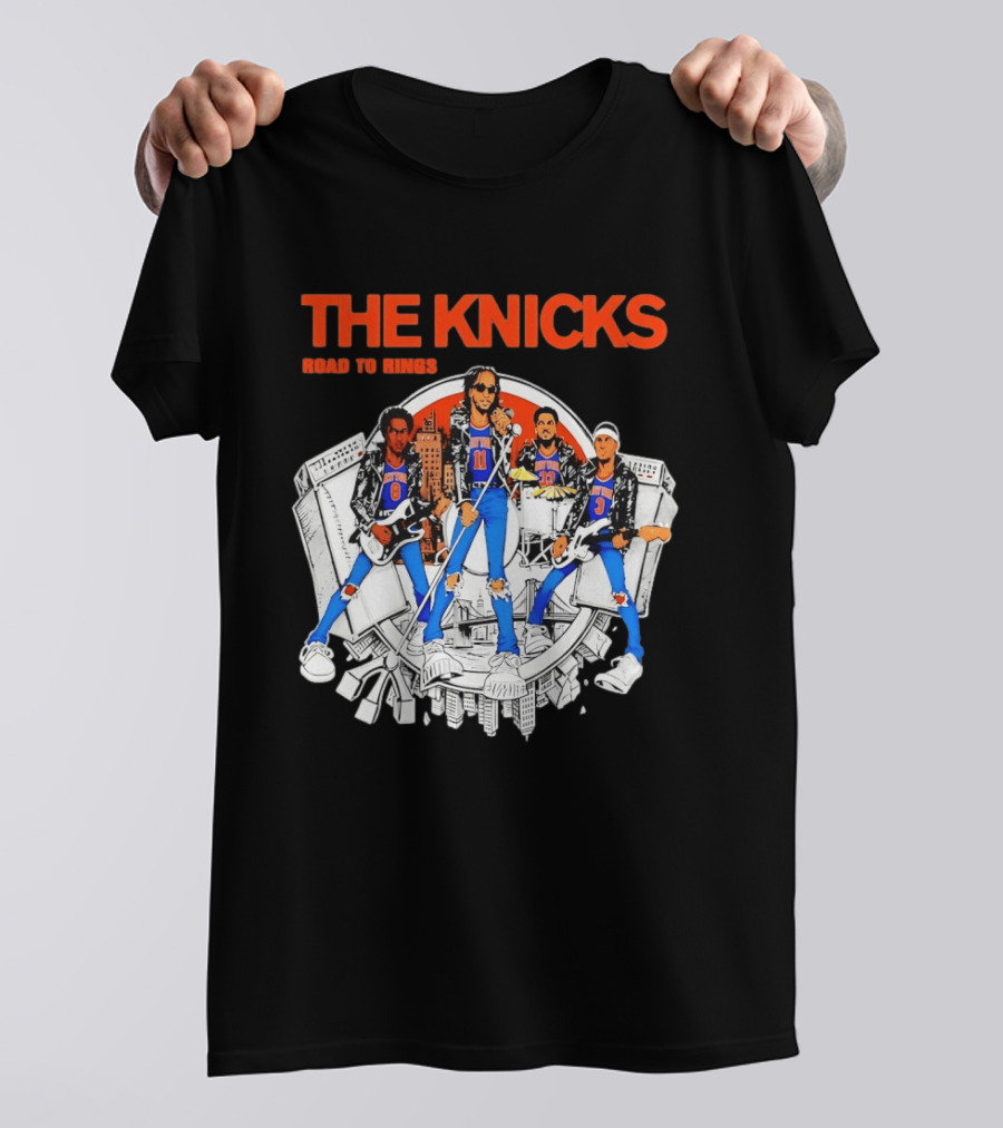 THE KNICKS Players Rock Road To Rings New York Knicks T-Shirt