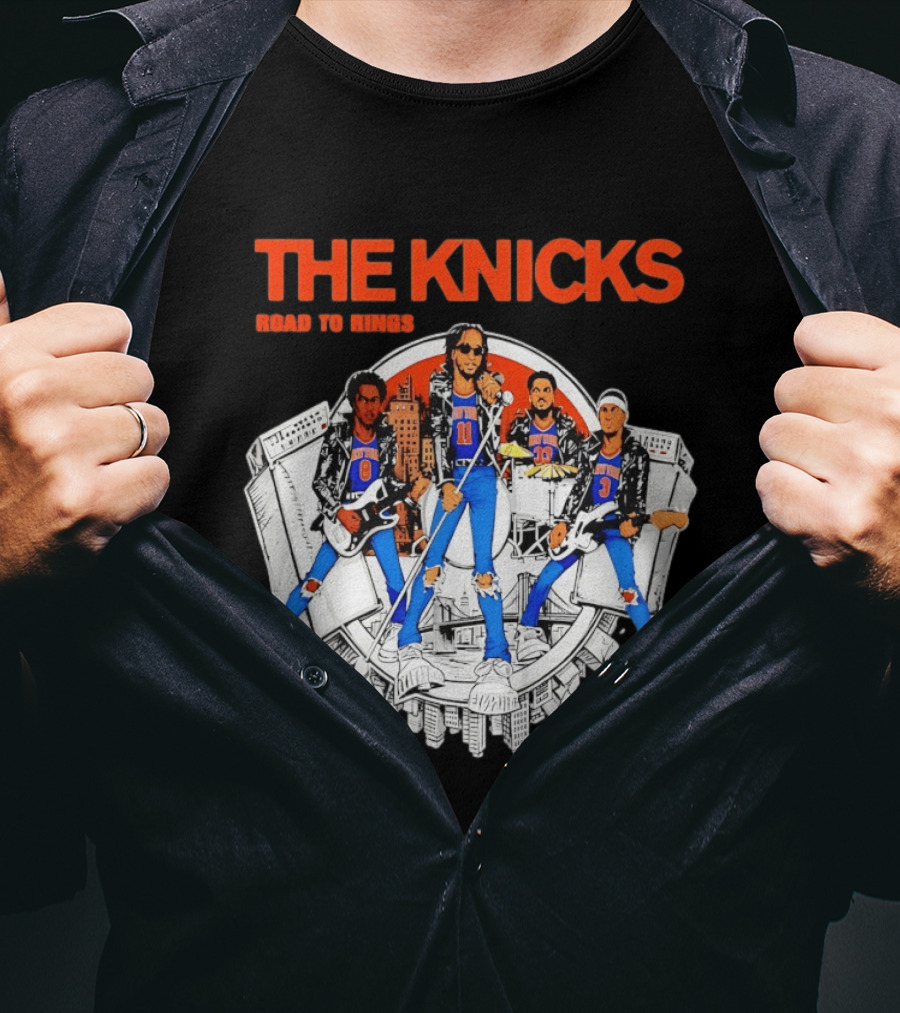 THE KNICKS Players Rock Road To Rings New York Knicks T-Shirt