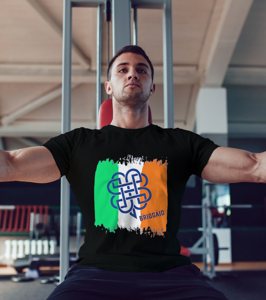 The Briogaid Irish Flag Celtic Knot Clover Ireland Shamrock T-Shirt