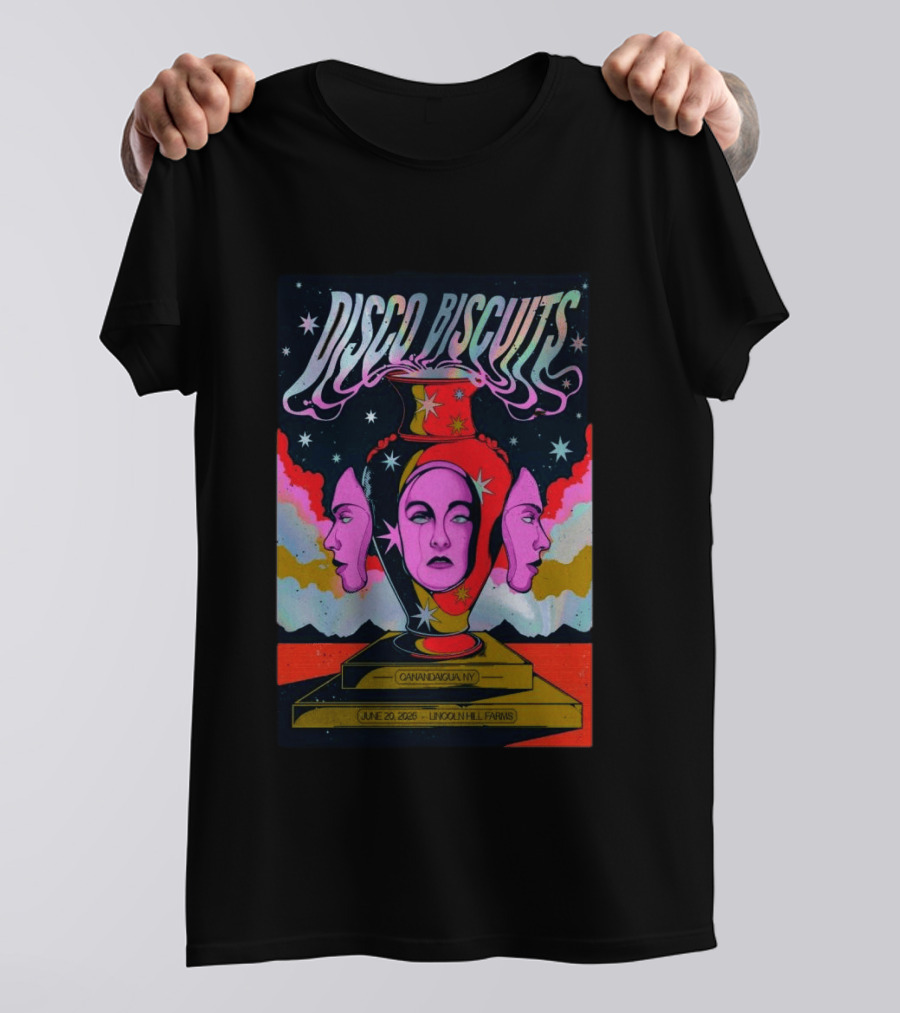 Disco Biscuits Lincoln Hill Farms June 20 2026 Canandaigua NY Psychedelic T-Shirt