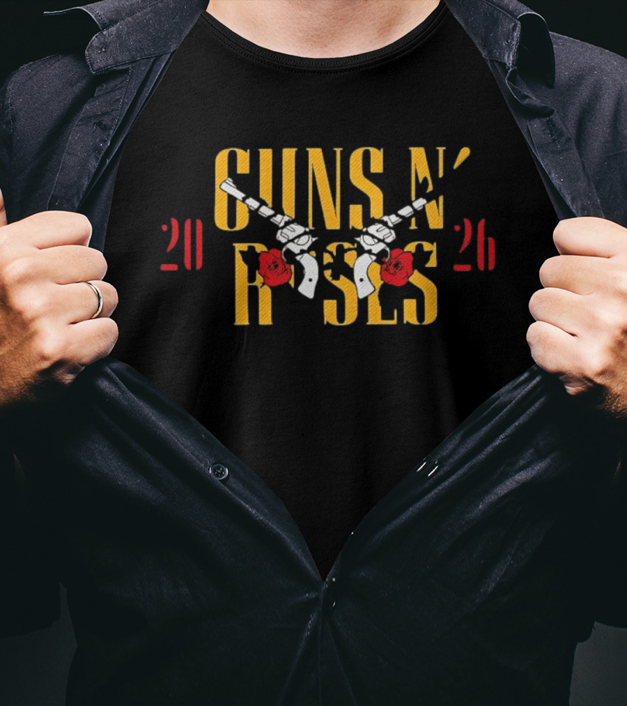 Guns N Roses 2026 Tour Iron On Heat Transfer T-Shirt
