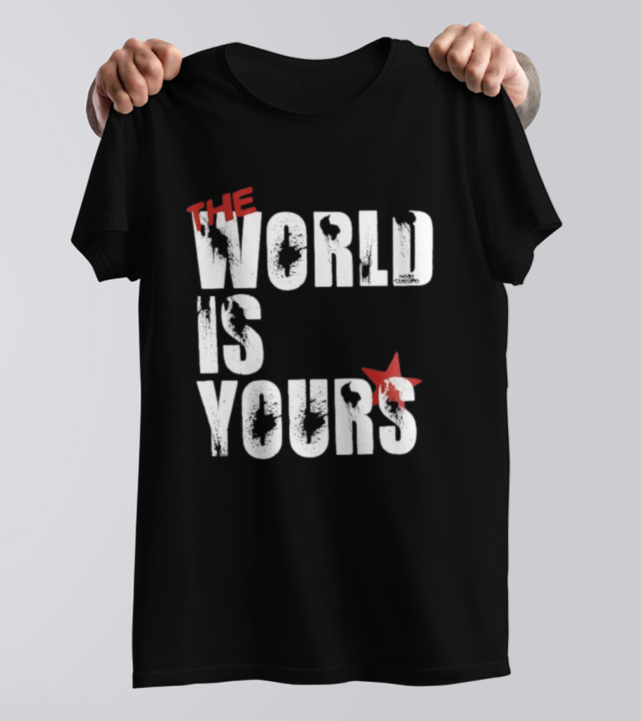The World Is Yours Red Star Bullethole T-Shirt