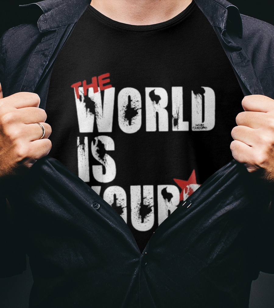 The World Is Yours Red Star Bullethole T-Shirt