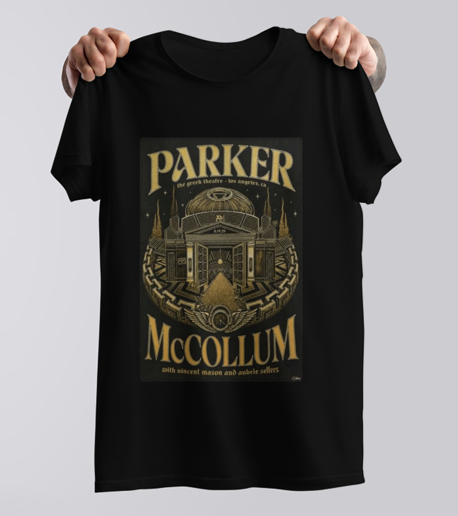 Parker McCollum Live The Greek Theatre Los Angeles CA 06 19 26 With Vincent Mason Aubrie Sellers T-Shirt