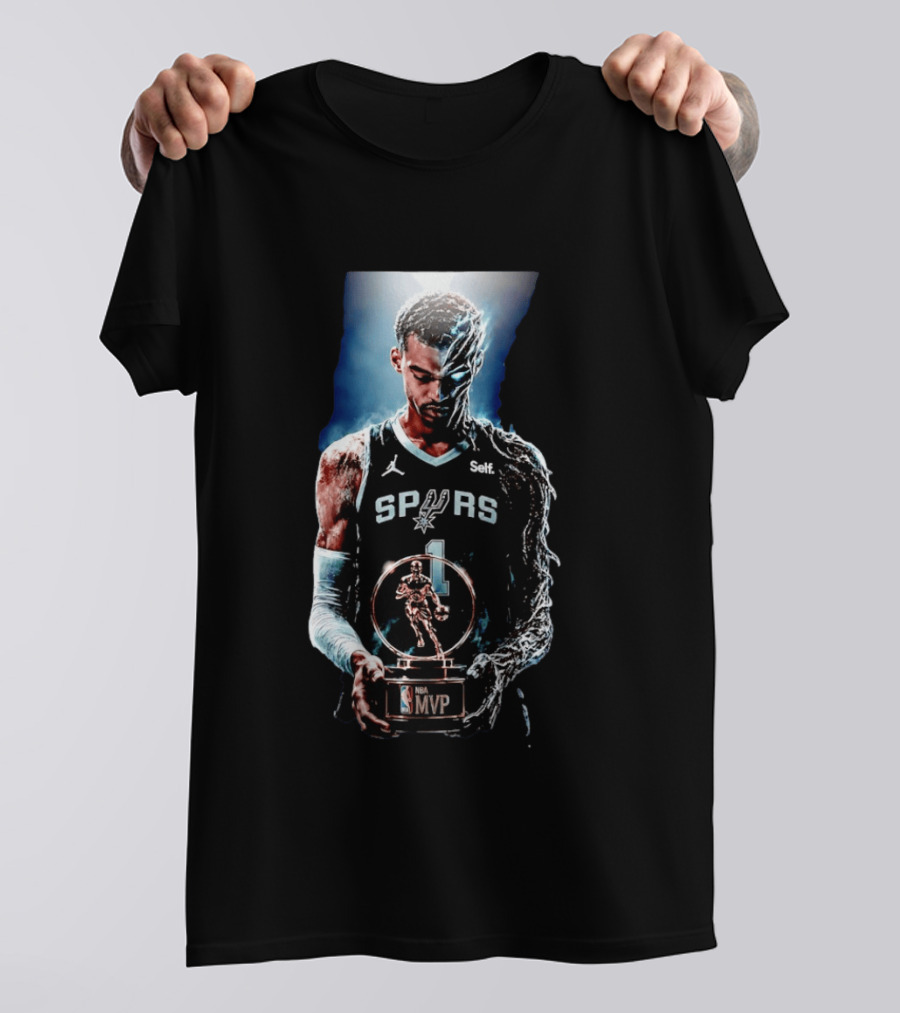 Victor Wembanyama San Antonio Spurs NBA MVP Self Number 1 Basketball Star T-Shirt