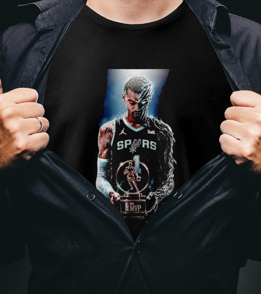 Victor Wembanyama San Antonio Spurs NBA MVP Self Number 1 Basketball Star T-Shirt